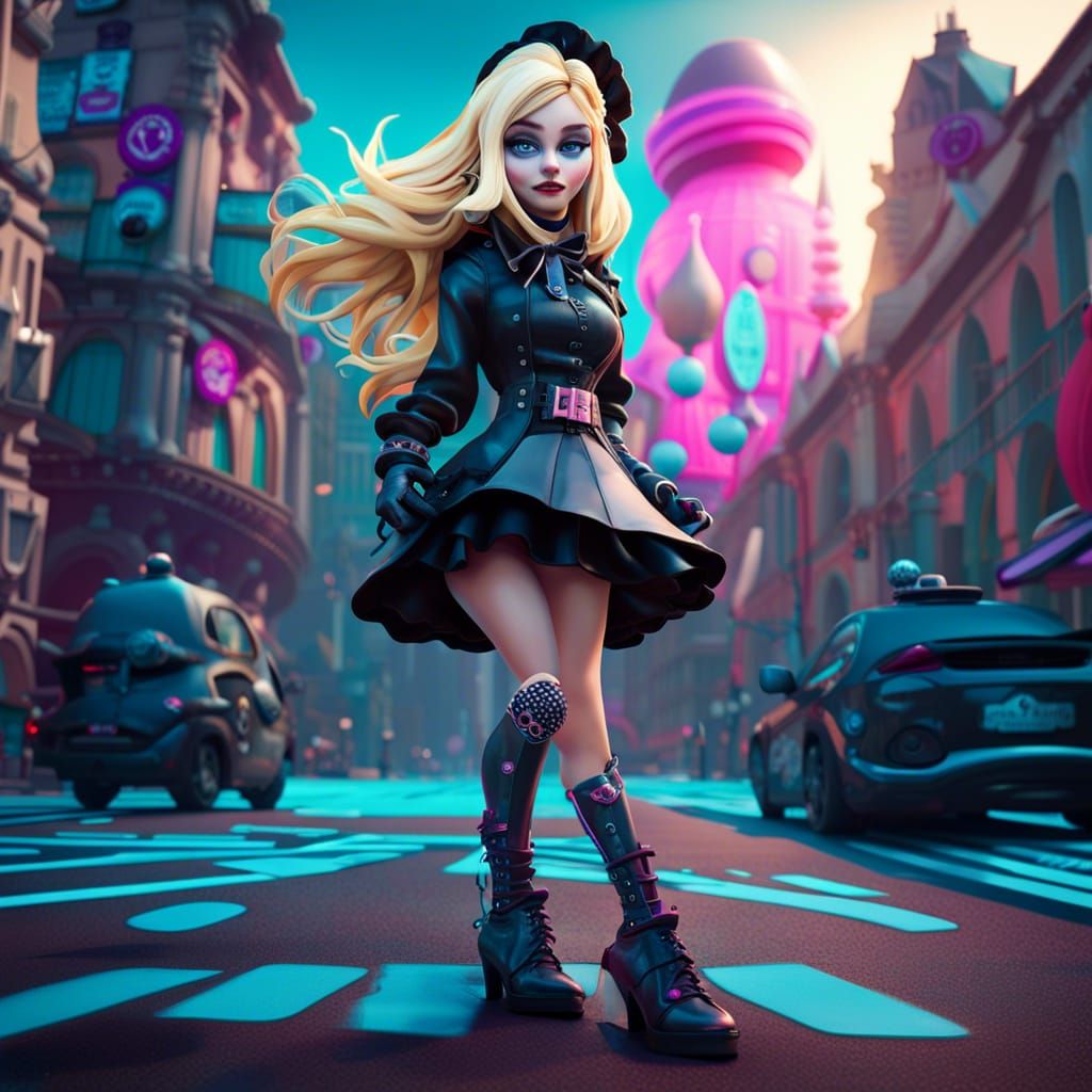 Cyberpunk / Alice in wonderland - AI Generated Artwork - NightCafe Creator