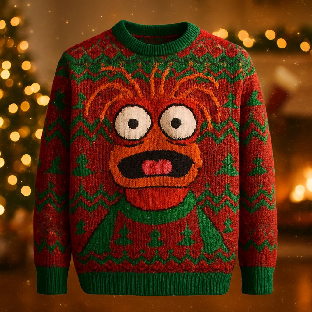 The bear is wearing the sweater - Start Image 1