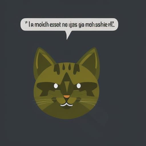 Colorful Neko mask character with mischievous smile and movi...
