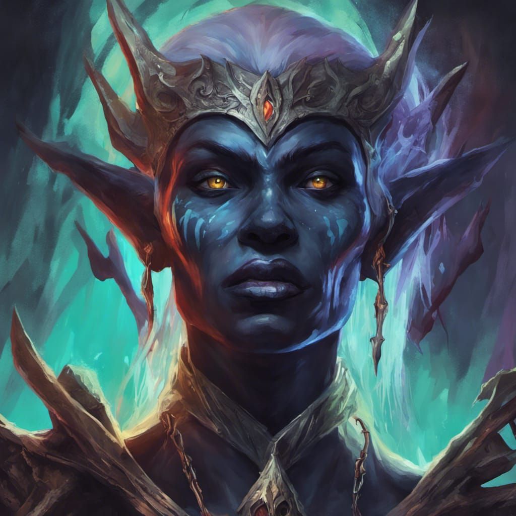 Dark Elven Drow Necromancer