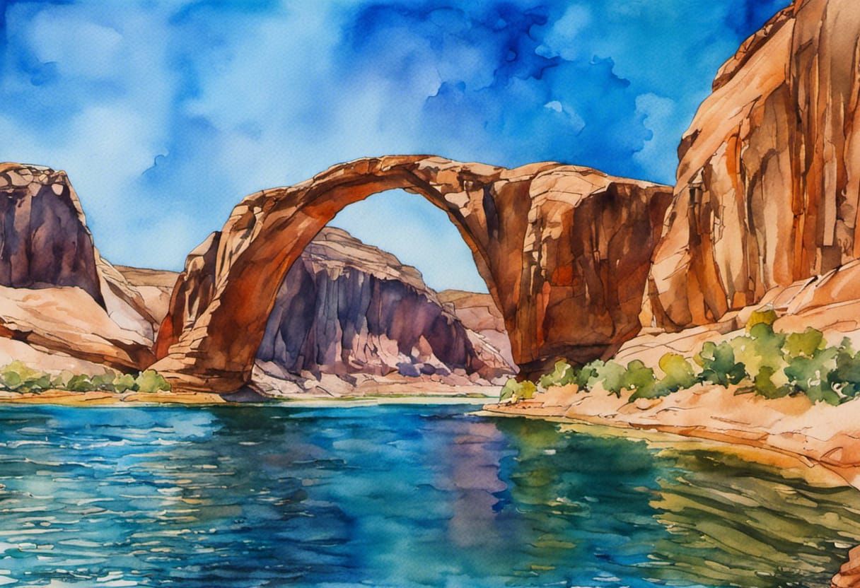 rainbow bridge in Navajo Nation Utah - AI Generated Artwork - NightCafe ...