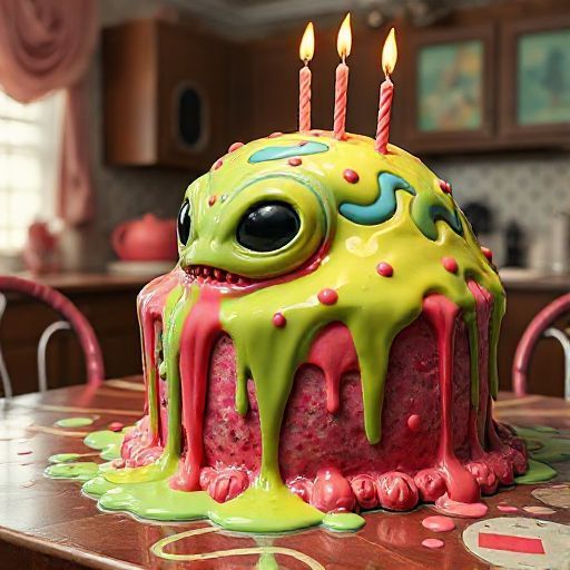 alien birthday cake