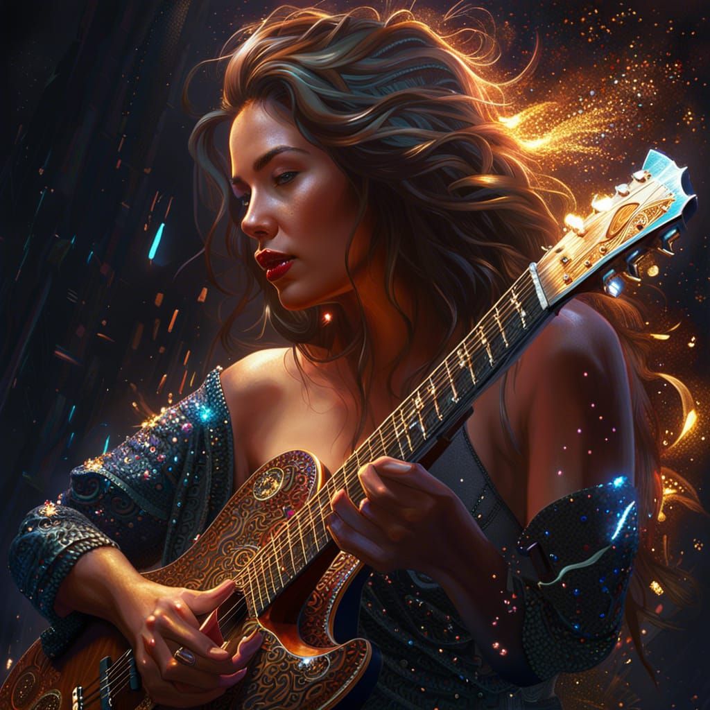 Glitter and Glam… AI Generated Artwork NightCafe Creator