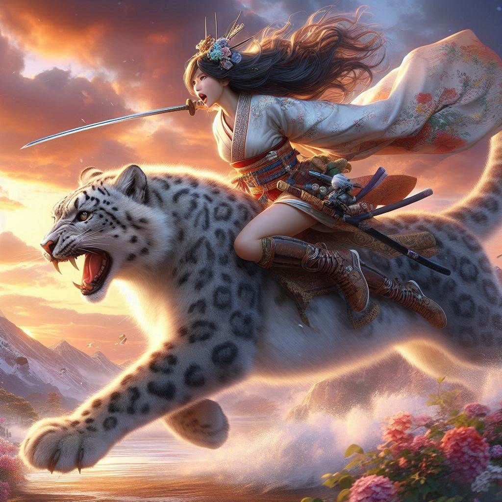 Japanese Onna-Musha on Snow Leopard (2)