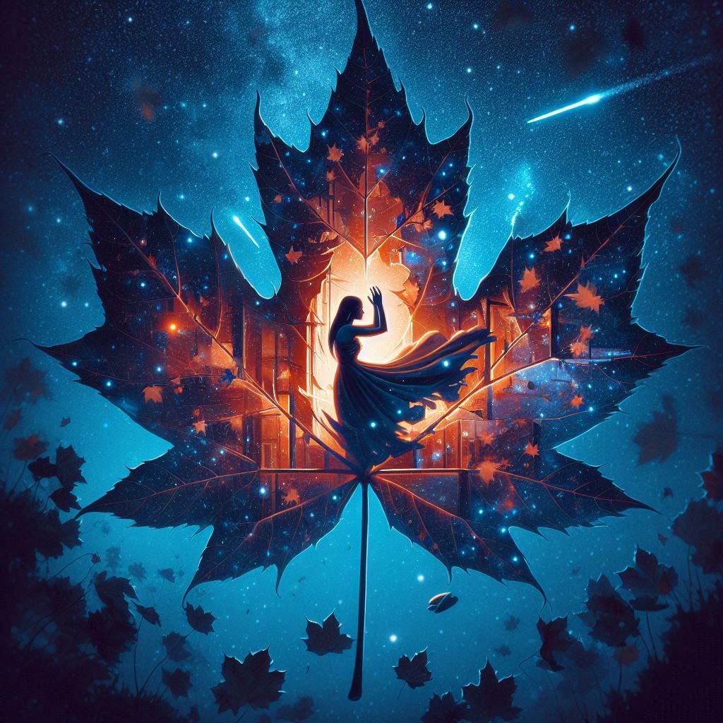 Maple Indian princess Double exposure