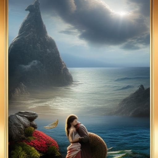 Two hearts in the sea