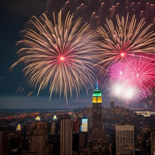 fireworks in new york AI Generated Artwork NightCafe Creator