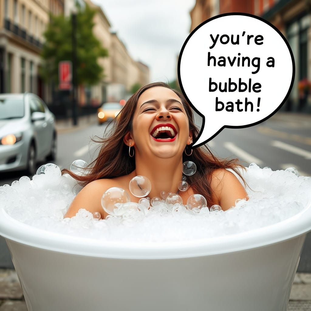Bubble bath is slang for laugh in London   by @Neelix