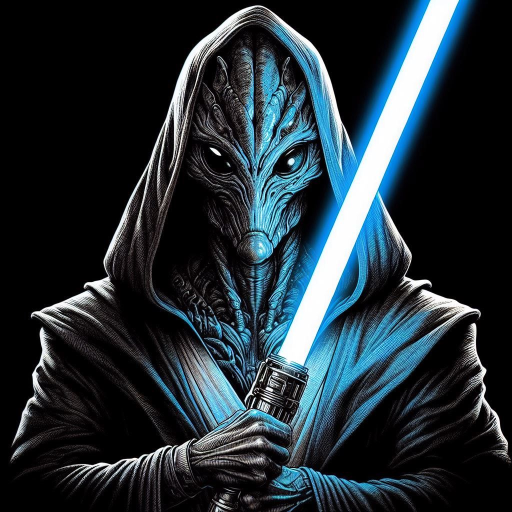 Alien Jedi portrait Series