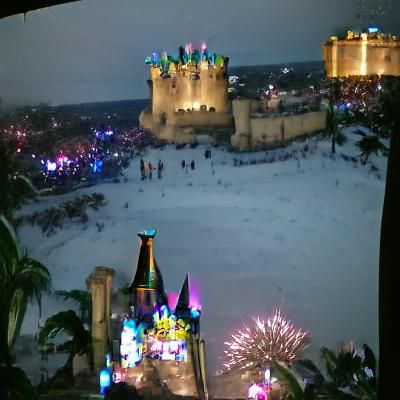 New years eve castle view