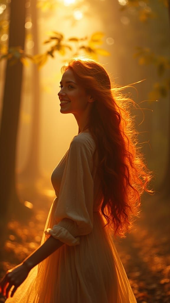 Red Haired Beauty in Indiana Summer