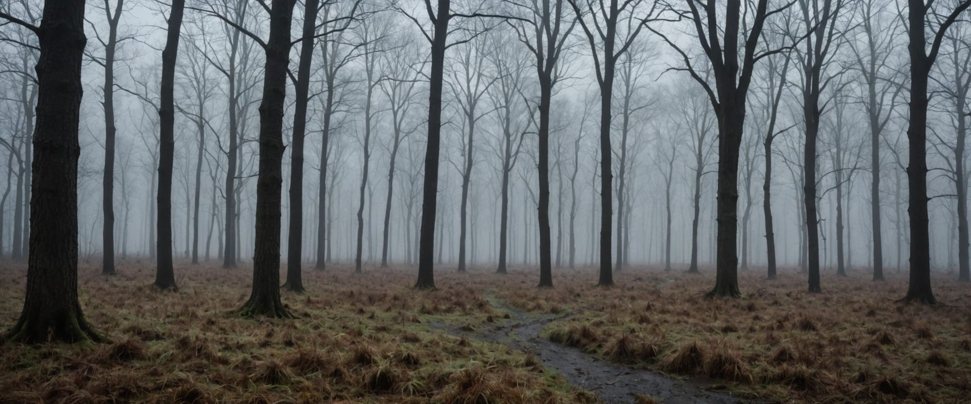 A dense winter forest at the earliest hours of the morning, and a guest