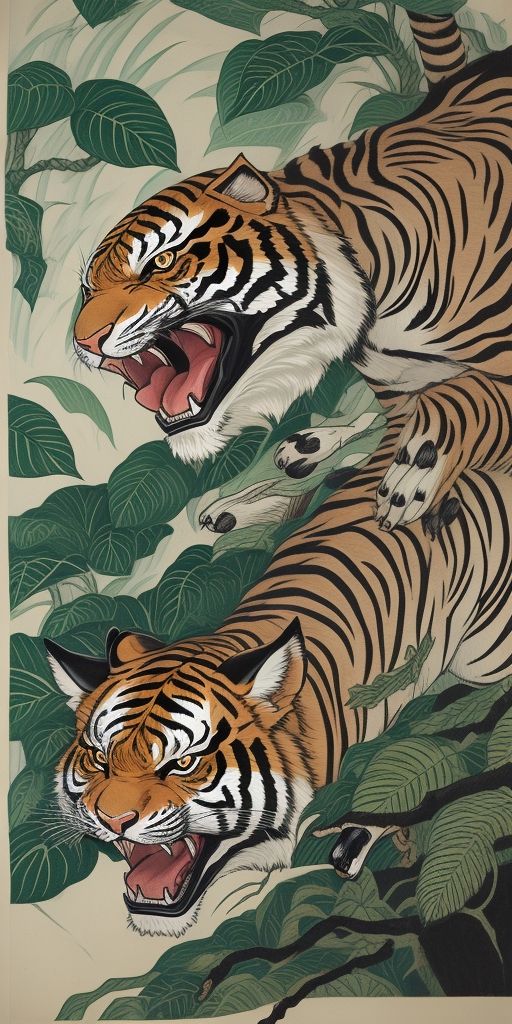 Tigers in a typhoon