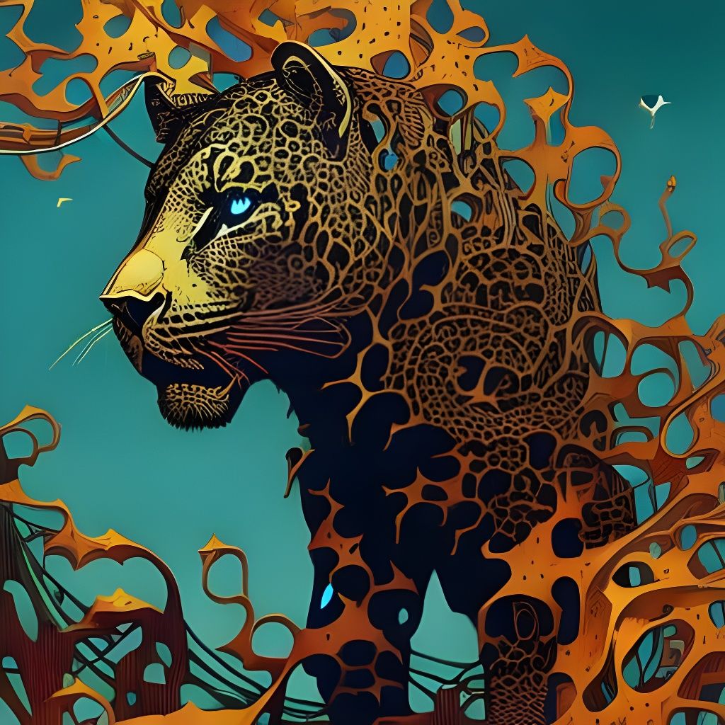 Big Cat in the Leaves  by @Ratso