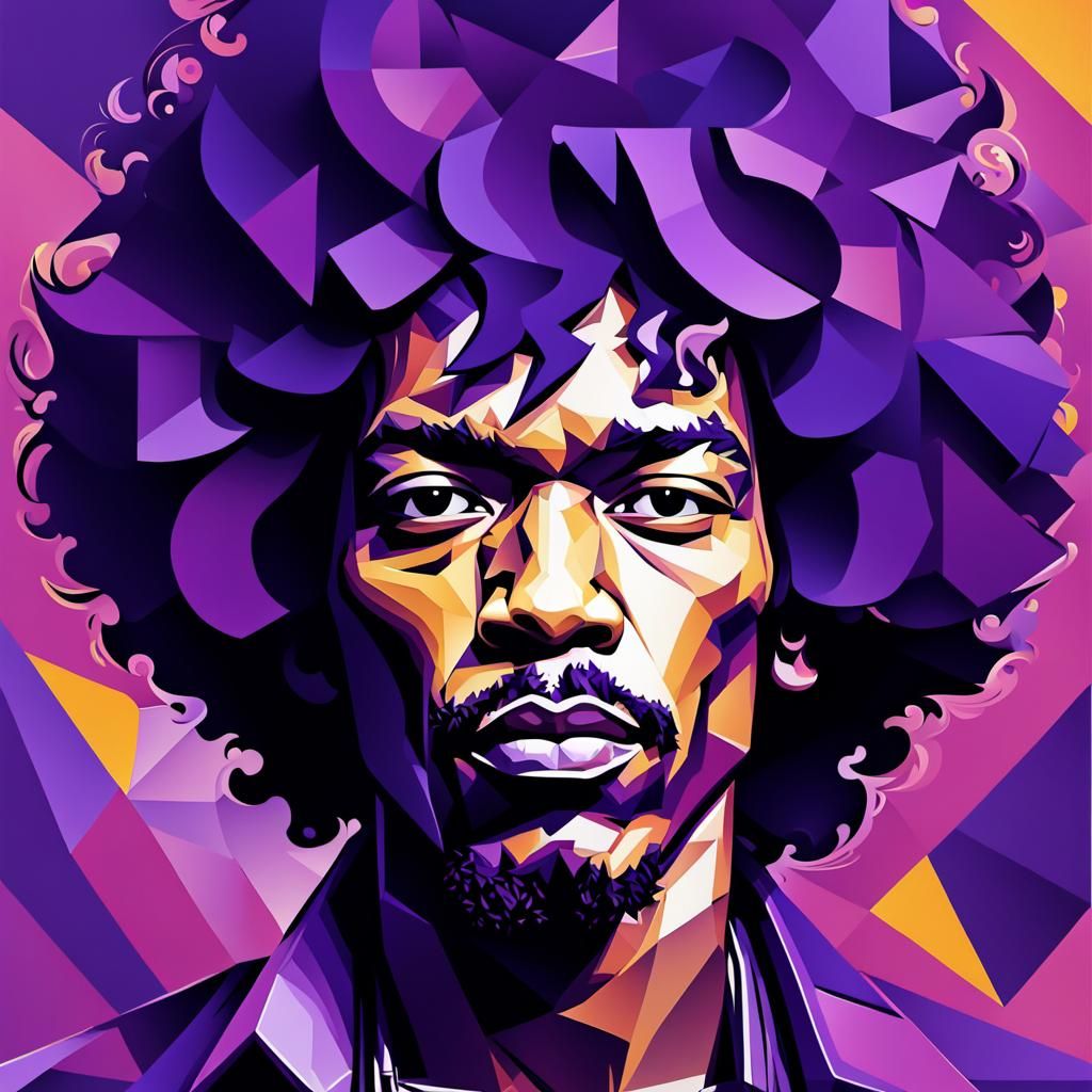 Jimmy hendrix in shades of purple   by @Cheri Sola