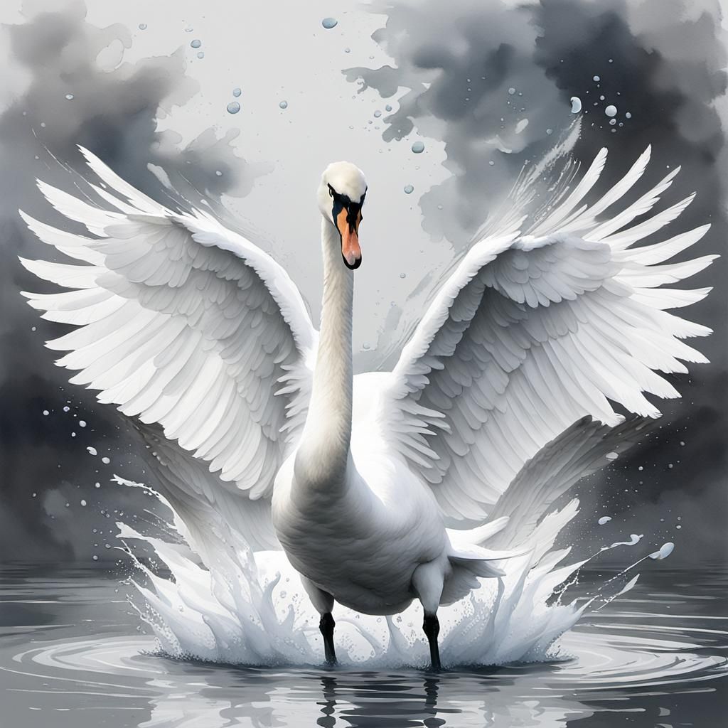 Swan landing  by @Foodjoo_Pikotak