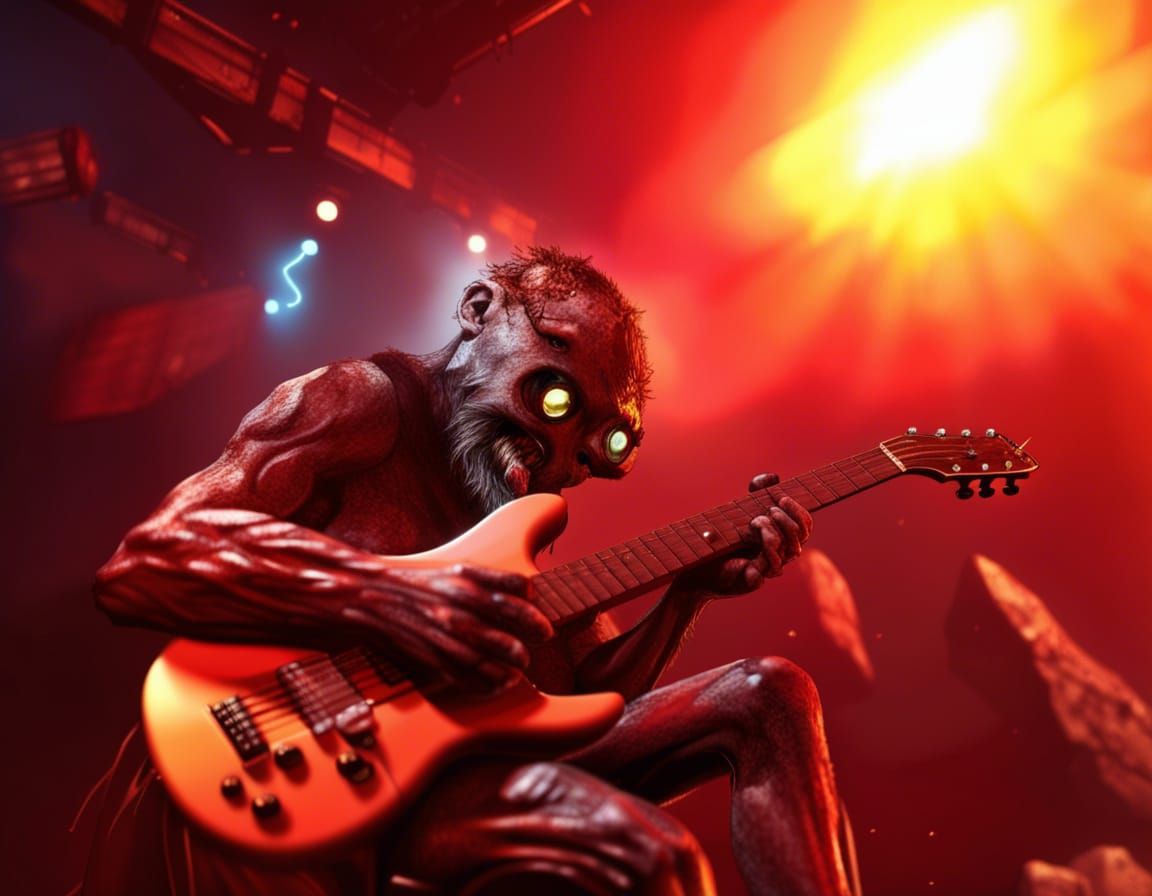 Demon guitar player