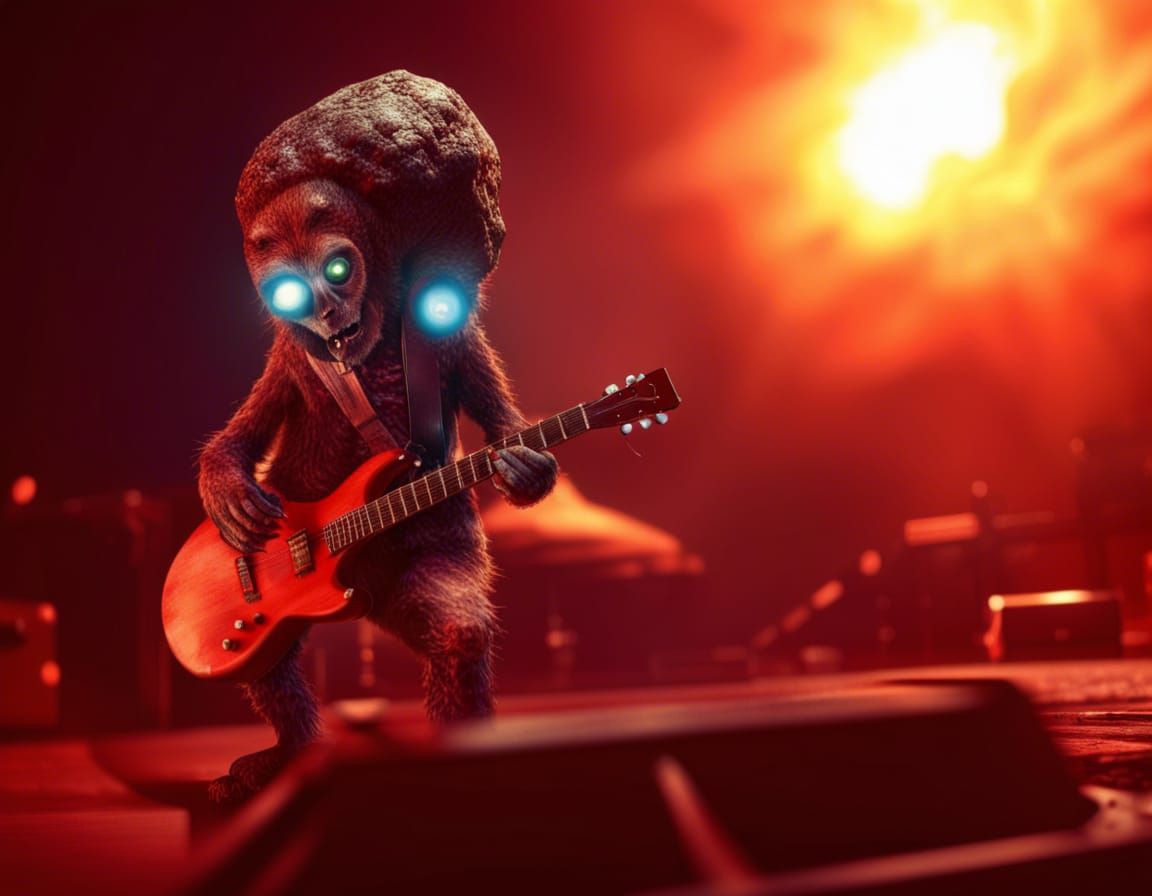 Demon guitar player