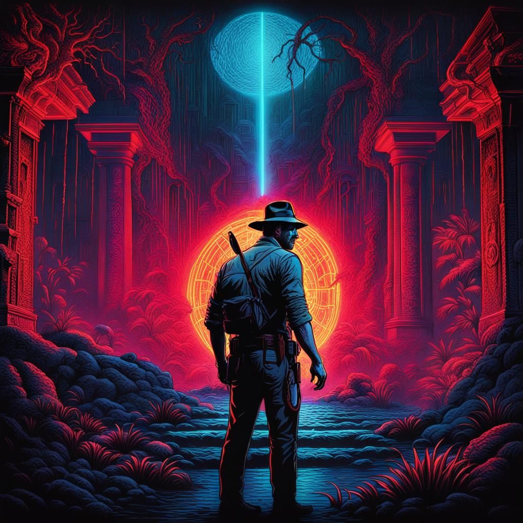 Intense Cyberpunk Ruins with Indiana Jones Theme