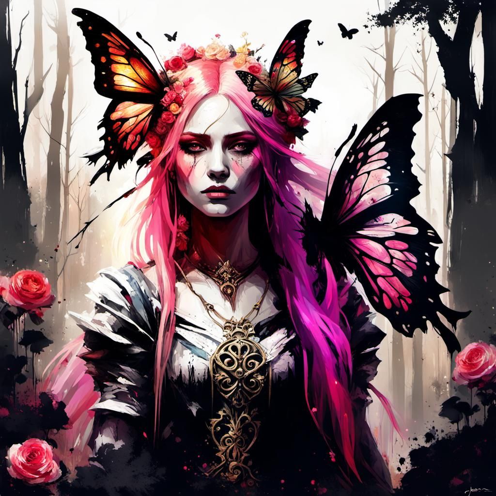 Gothic Fairy Princess in Enchanted Forest