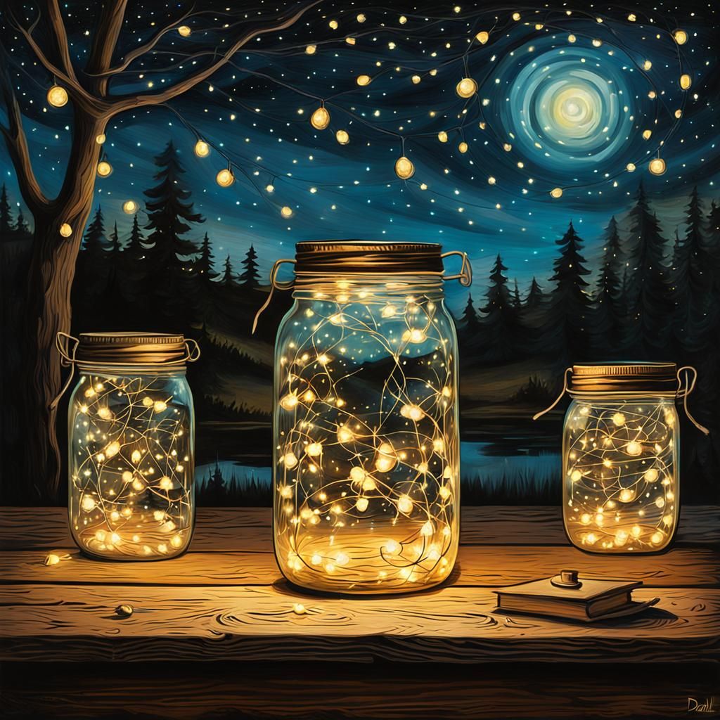 Fairy Light Mason Jars