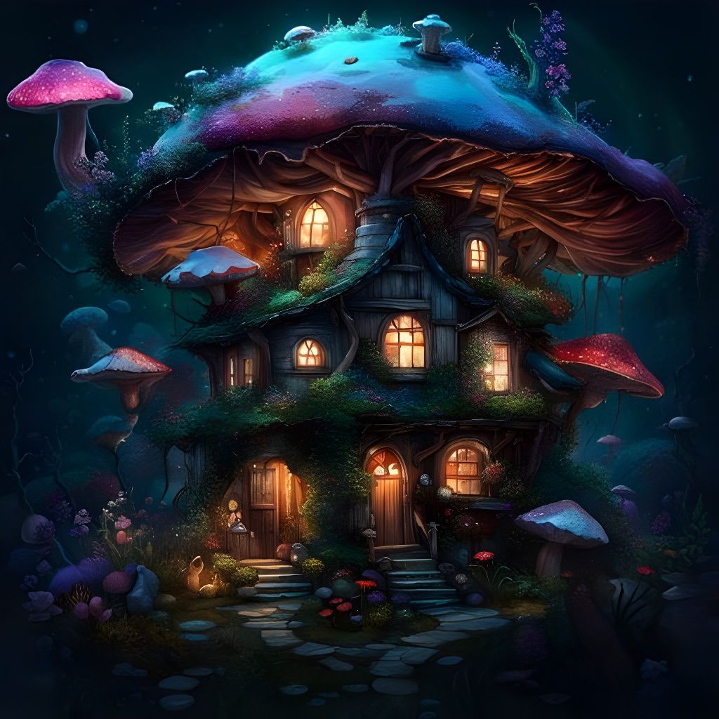 Fairy House˚₊‧⁺˖ - AI Generated Artwork - NightCafe Creator