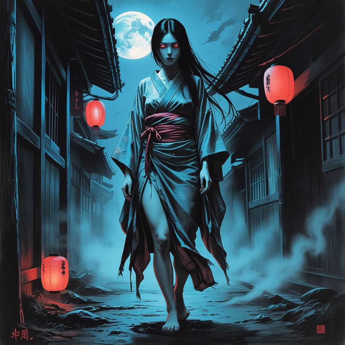 haunting japanese scene