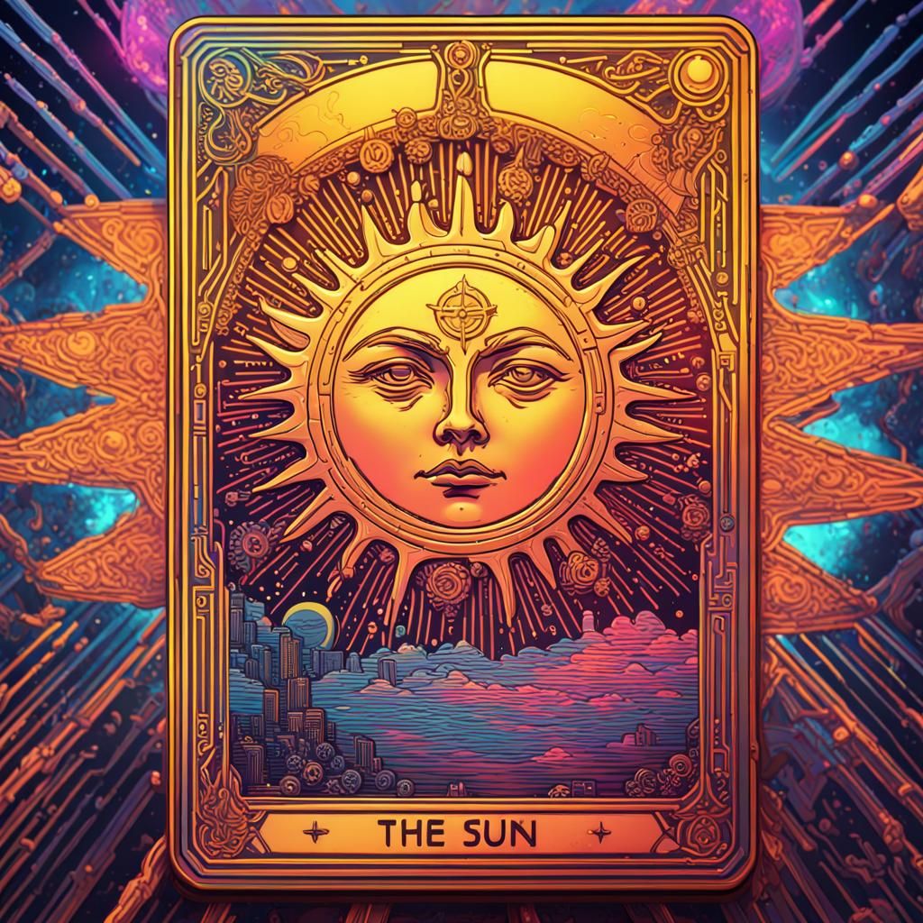 Golden tarot card  by @sample_guy