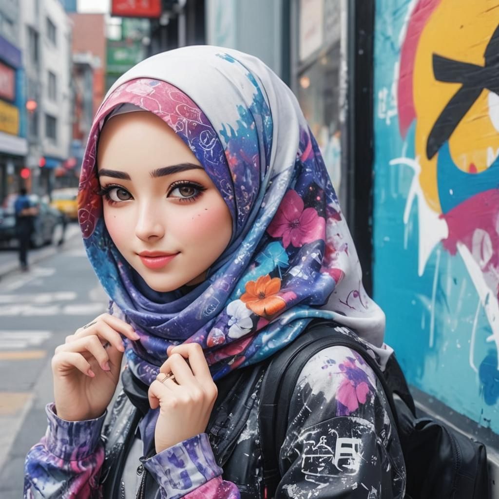 Anime hijab - AI Generated Artwork - NightCafe Creator