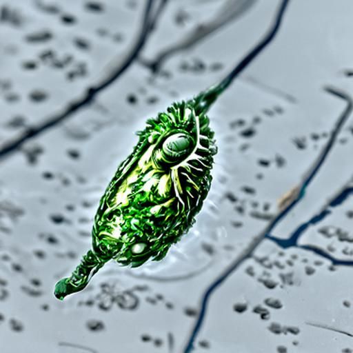 Rotifer hyperdetailed Unreal Engine microscopic imagery eart...