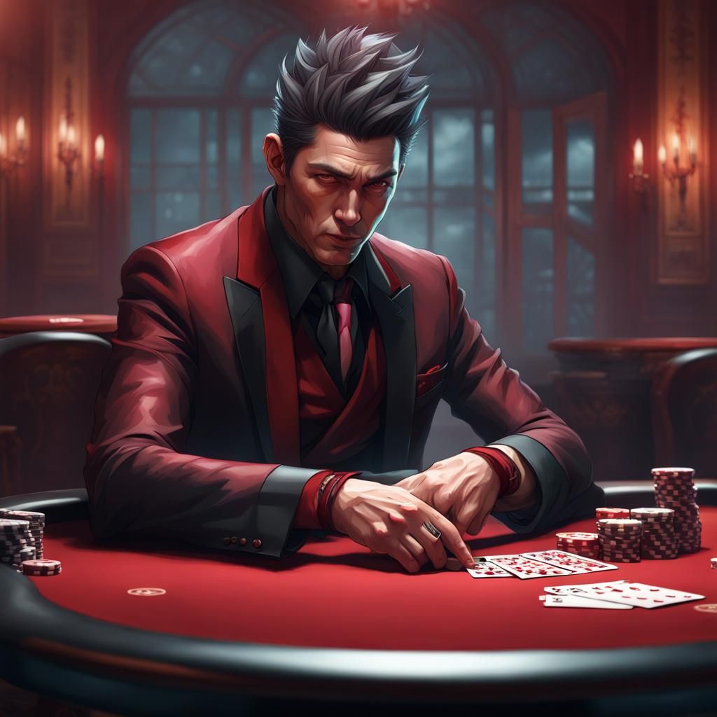 Korean Italian playing poker