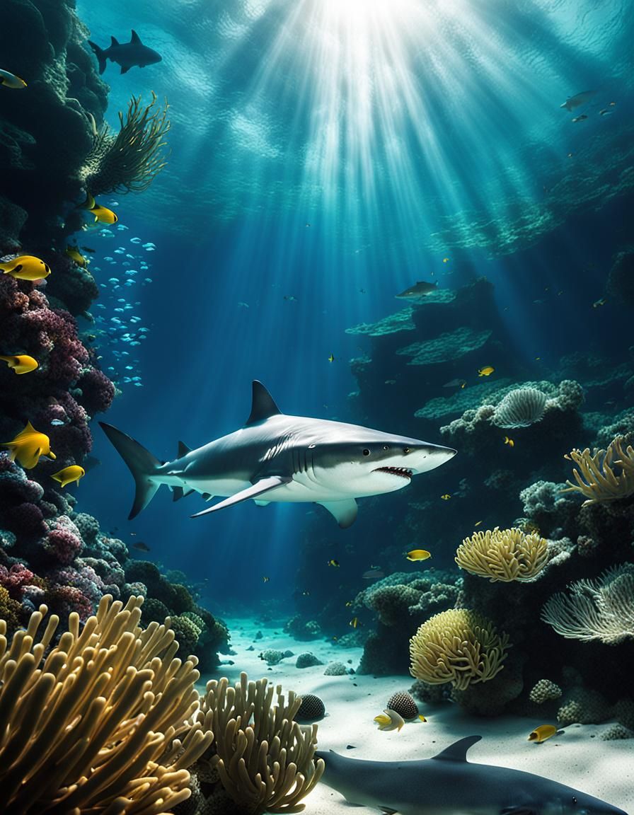 Submerged Encounter: A Shark's Realm