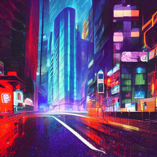 Cyberpunk Metropolis at Dusk
