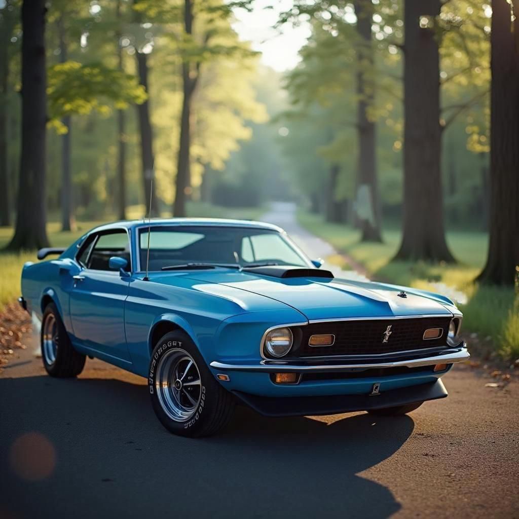 1970s mustang blue
