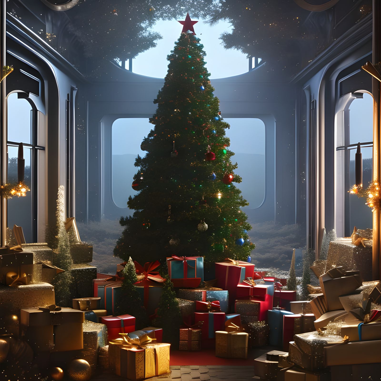 A tree full of gifts   by @Luchenzo