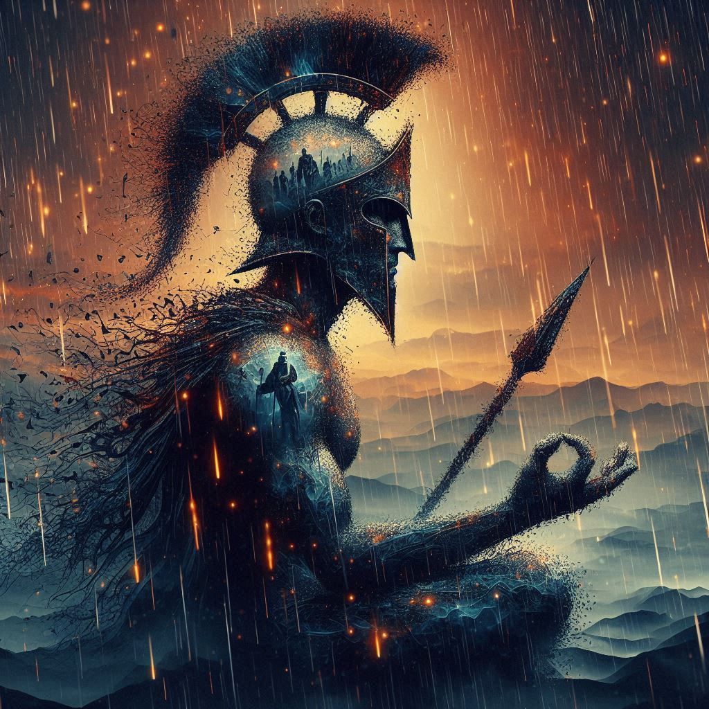 double exposure beautiful fantasy DALL-E 3 portrait landscap...