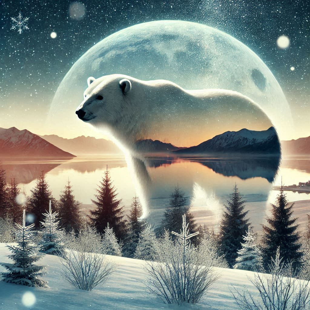 double exposure beautiful fantasy DALL-E 3 portrait landscape..