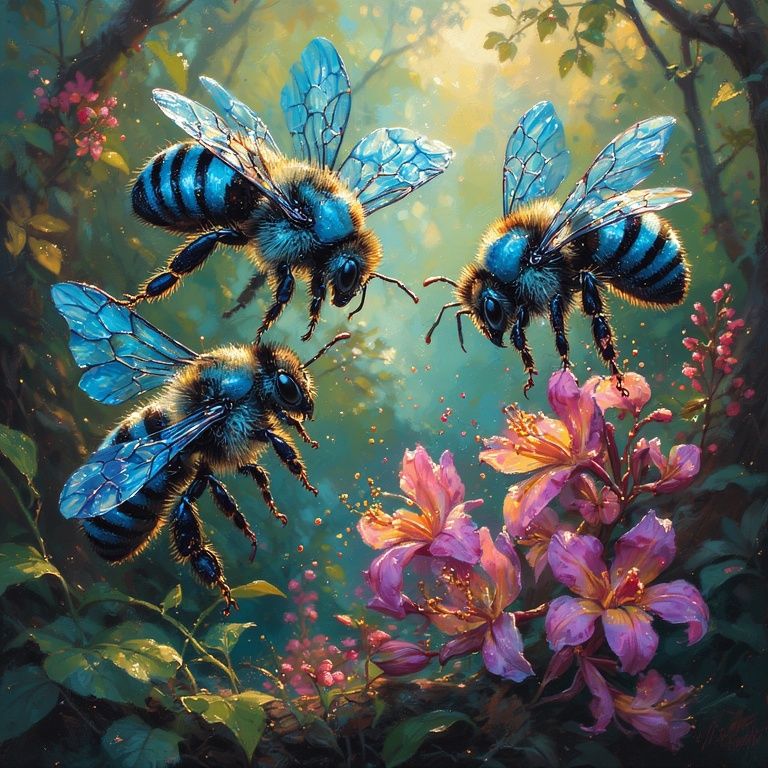 The Blue-Black Bees of Feywild Are the Best Pollinators