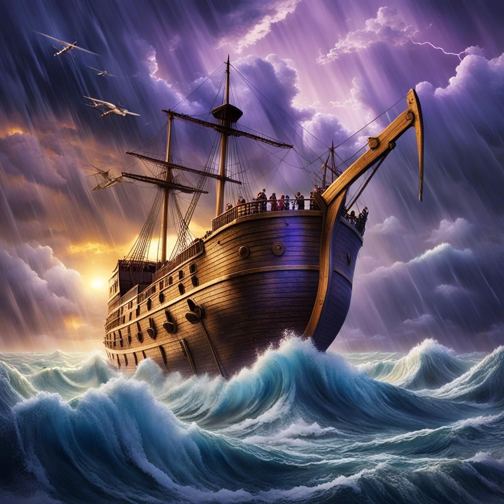 Noah's Ark During the Great Flood