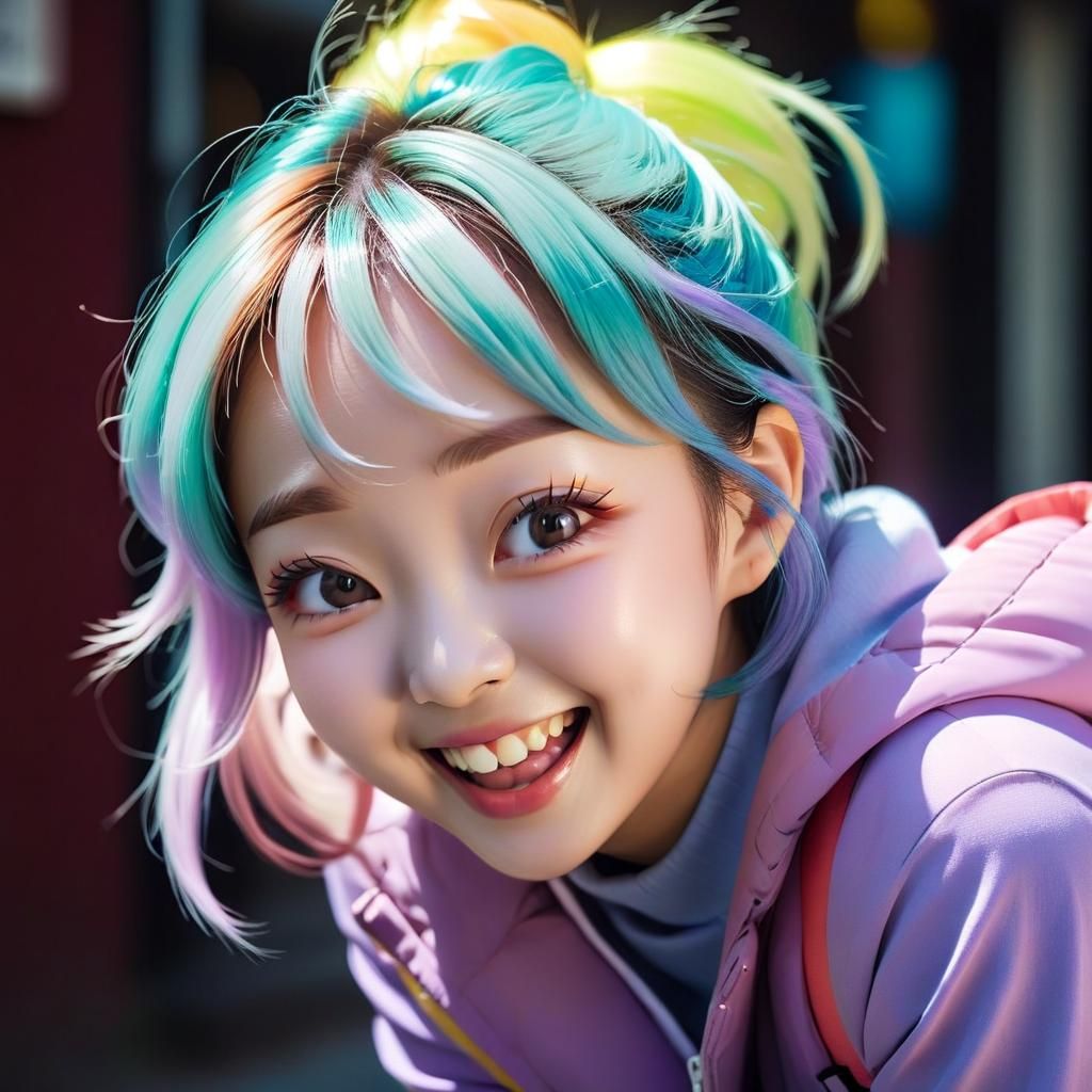 Streetphotography Portrait laughing [Kim Hye-soo::Naomi Wata...