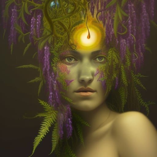 She is turning into mushrooms and magic, she becomes vines f...