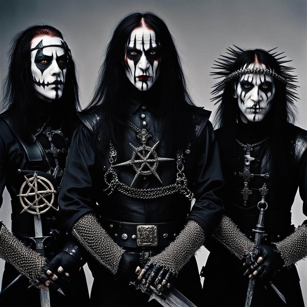 Black metal band ai generated artwork nightcafe creator