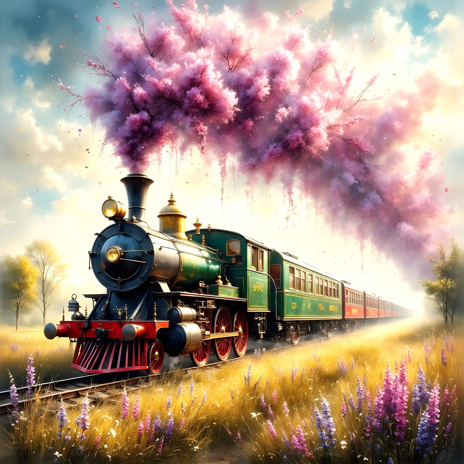 Flower locomotive   by @Floe Joe 