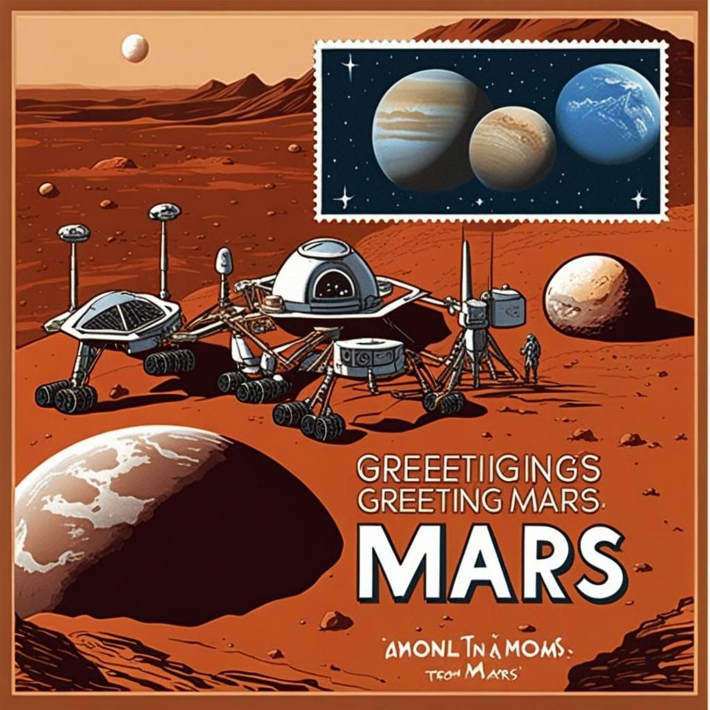 Postcard from mars (G) AI Generated Artwork NightCafe Creator