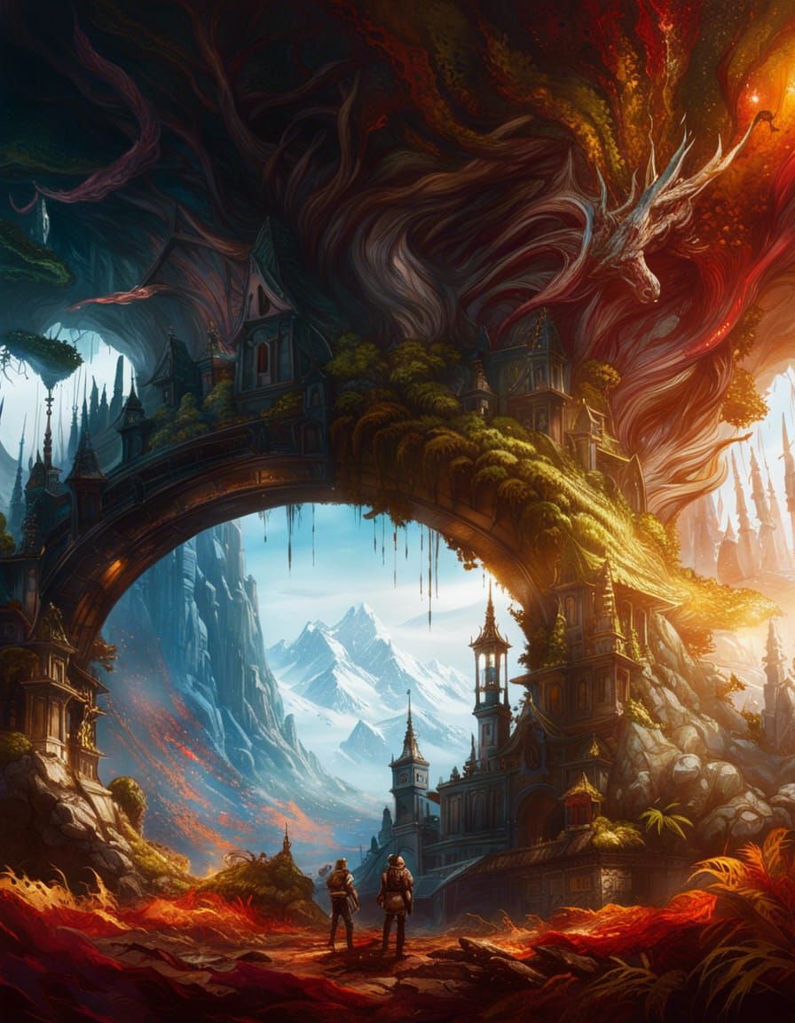 centered in frame, epic detailed matte painting by Darek Zab...