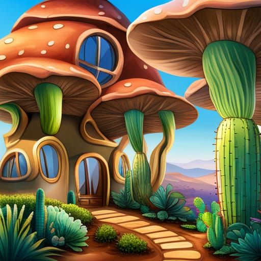 Cactus Cottage  by @Darkling