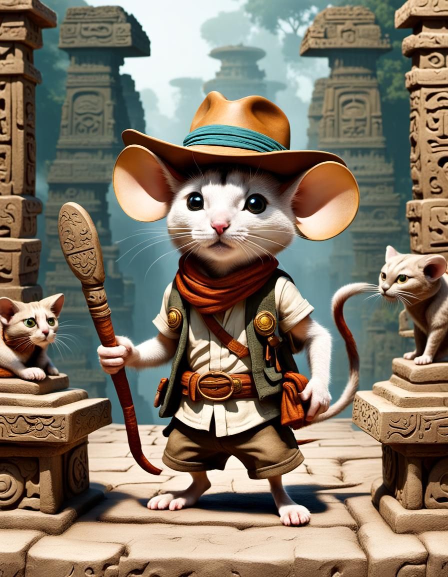 Indiana Mouse and the Temple of Whiskers  by @Spic3