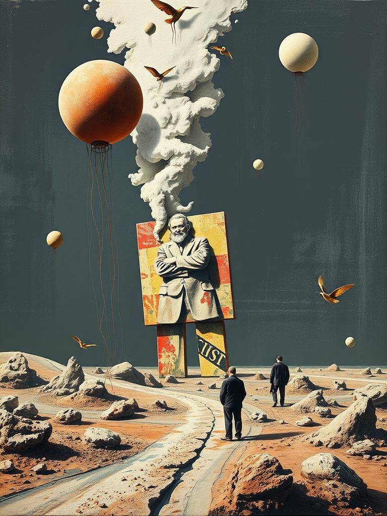 Duchampian Propaganda Zone: Mixed Media Illusion