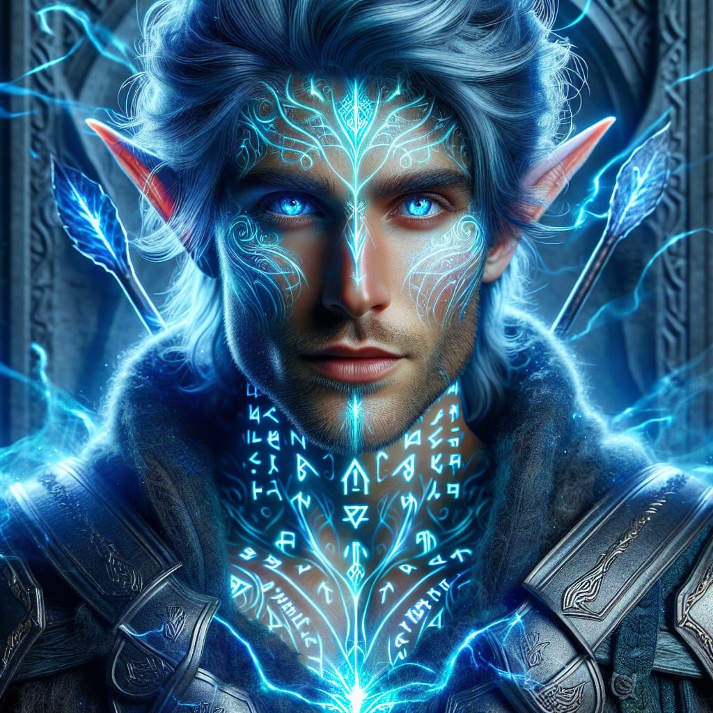 Runic Elf Mage - AI Generated Artwork - NightCafe Creator