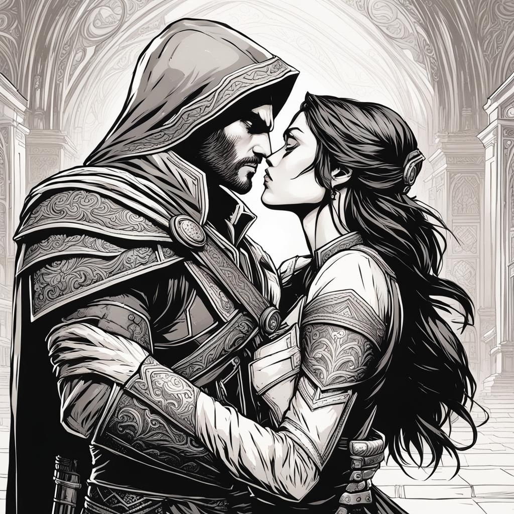 ezio and sofia sartor kiss